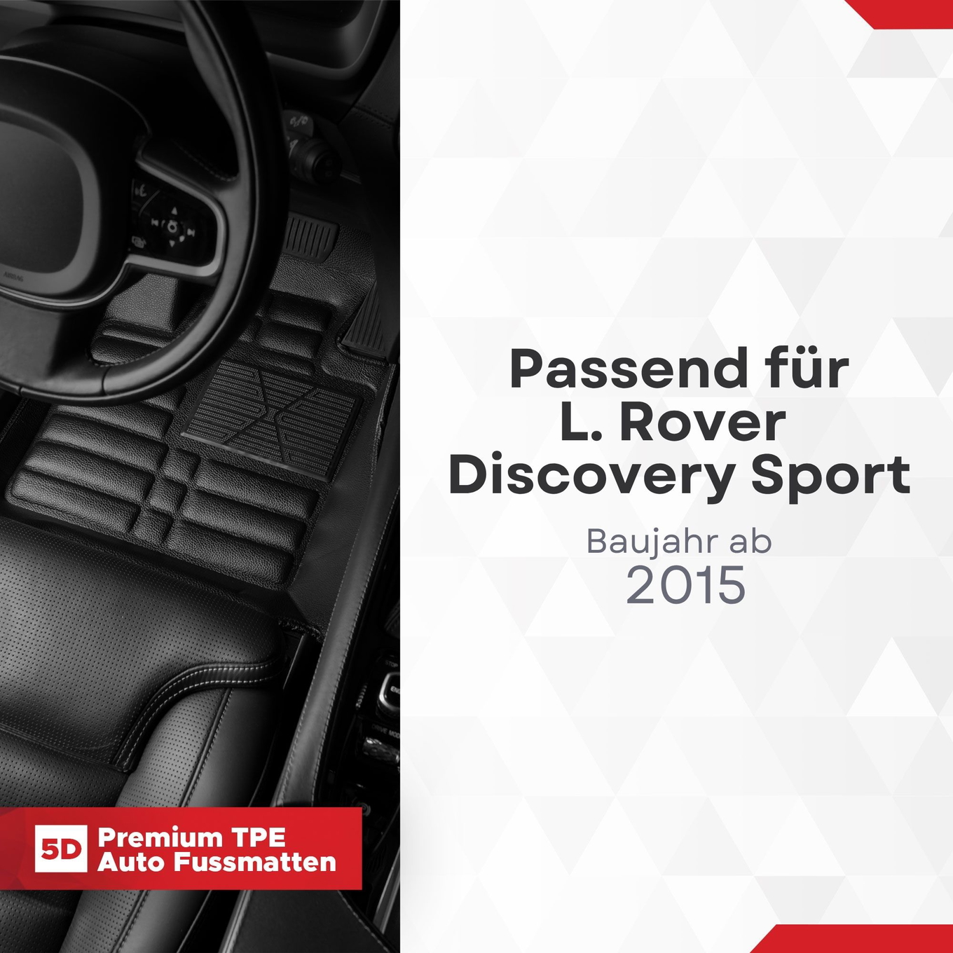 fussmattenprofi.com Auto Fussmatten Kompatible mit L. Rover Discovery Sport Baujahr ab 2015 1